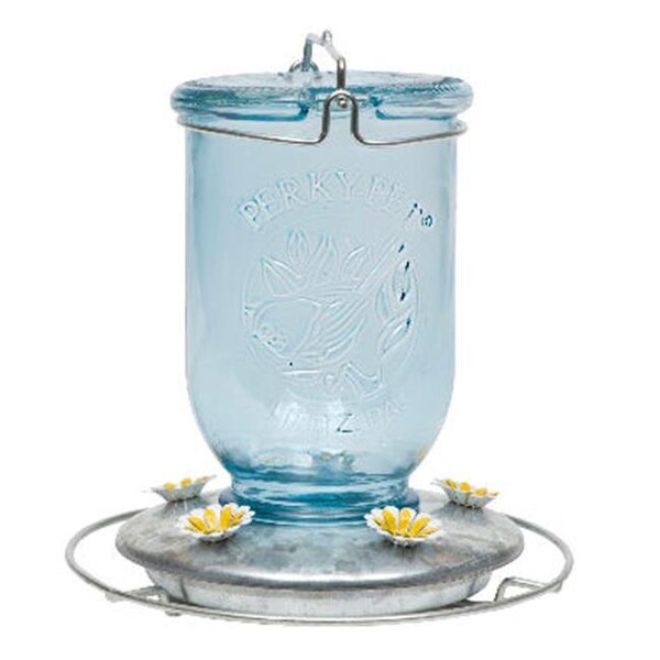 Perky-Pet Perky Pet PP785 Antique Wide Blue Glass Hummingbird Feeder PP785 - main